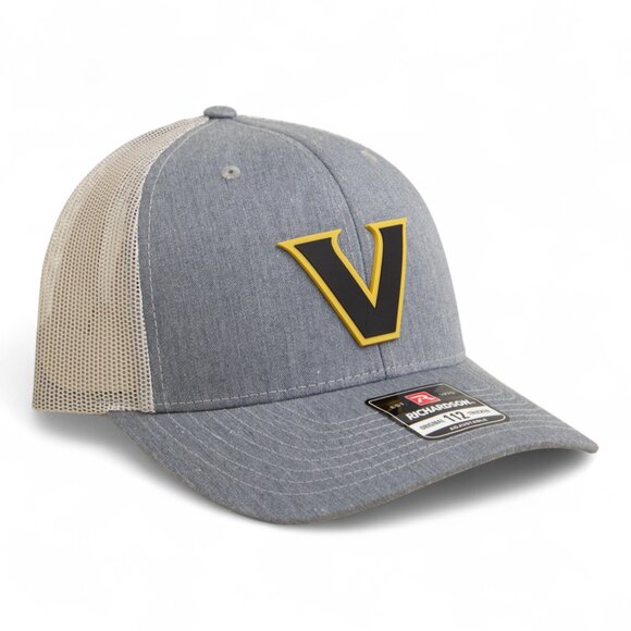 Vanderbilt Commodores Black 3D Snapback Trucker Hat- Heather Grey/ Light Grey - Picture 1 of 3